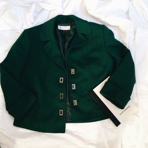 Emerald green blazer jacket